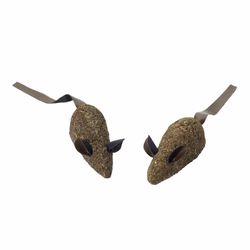 Spot Brown Mice Catnip Toy 2 pk