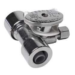 Ace Quick Lock 1/2 in. PTF X 1/4 in. Brass Angle Stop Valve
