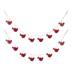 Glitzhome 6 ft. L Cardinal Garland