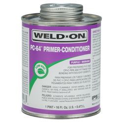 Weld-On PC-64 Purple Primer Cleaner For CPVC/PVC 16 oz