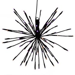 Celebrations Orange/Purple 16 in. LED Starlight Burst Halloween Decor