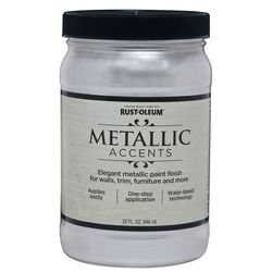 Rust-Oleum Metallic Accents Metallic Sea Shell Water-Based Paint Exterior and Interior 1 qt