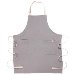 Monaco Frost Gray Cotton Apron