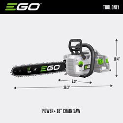 EGO POWER+ CS1810 18 in. 56 V Battery Chainsaw Tool Only 3/8 in.