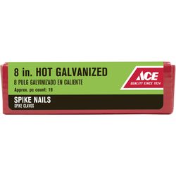 Ace 8 in. Spike Hot-Dipped Galvanized Steel Nail Diamond Head 5 lb