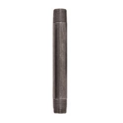STZ Industries 1/2 in. MIP each X 1/2 in. D MIP Black Steel 6 in. L Nipple