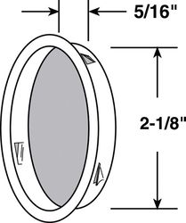 Prime-Line 2.13 in. L Satin Nickel Silver Steel Flush Mortise Finger Pull