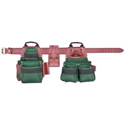 CLC Signature Elite Pro 17 pocket Ballistic Nylon Framers Combo Tool Belt 54 in. L Green L 29 in. 42
