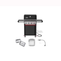 Weber Spirit E-425C NG Grill Bundle: Grill, Drip Pan, Basket, Light