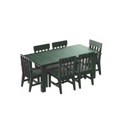 Breeo X Series 7 pc Turf Green Aluminum Dining Set
