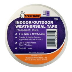 Frost King Clear Plastic Weatherseal Tape 100  L X 2