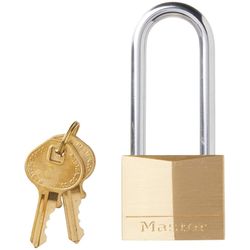 Master Lock 3-5/8 in. H X 5/16 in. W X 1-9/16 in. L Brass 4-Pin Tumbler Exterior Padlock