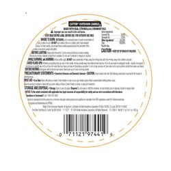 Cutter Outdoor Citronella Bucket Candle Candle For Mosquitoes 17 oz