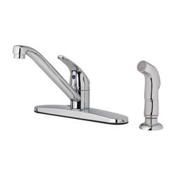Oakbrook Collection Essentials One Handle Chrome Kitchen Faucet Side Sprayer Included