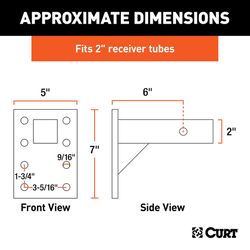Curt 10000 lb. cap. Pintle Mounting Plate