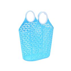 Fox Run 6 in. L X 14 in. W X 18 in. H Blue Basket with Handles