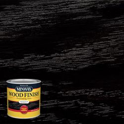 Minwax Wood Finish Semi-Transparent True Black Oil-Based Penetrating Wood Stain 1/2 pt