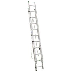 Werner 20 ft. H Aluminum Extension Ladder Type II 225 lb. cap.