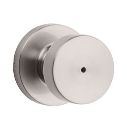 Kwikset Signature Series Pismo Knob x Round Rose Satin Nickel Privacy Lockset