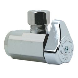 BrassCraft 3/8 in. FIP X 3/8 in. Compression Brass Angle Stop Valve