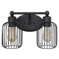 Lalia Home Black 2 lights LED Vanity Light Wall Mount