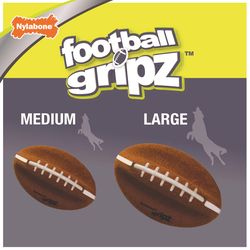 Nylabone Power Play For Dog Brown/White Football Dog Toy Large 1 pk