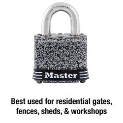 Master Lock 1-5/16 in. H X 1 in. W X 1-9/16 in. L Steel Double Locking Weather-Resistant Padlock