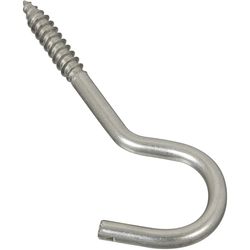 National Hardware Large Silver Stainless Steel 4-1/4 in. L Screw Hook 50 lb 1 pk