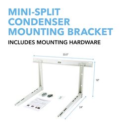 Monti & Associates Condenser Mounting Bracket 33.5 in. W X 18 in. H White