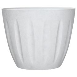 L&G Solutions 12.8 in. H X 16 in. W X 16 in. D X 16 in. D Polyresin Spritzer Planter White