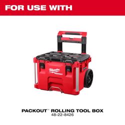 Milwaukee Packout 18.5 in. W X 19.75 in. H X 2.5 in. D Low Profile Long Handle Tool Holder Polypropy