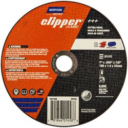 Norton Clipper 7 in. D X 7/8 in. X 0.045 in. thick Aluminum Oxide Classic Cut-Off Wheel 1 pk