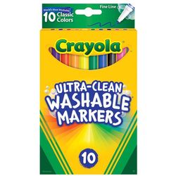 Crayola Color Max Assorted Fine Tip Washable Marker 10 pk