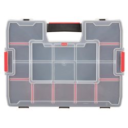 CRAFTSMAN 13 in. W X 3.5 in. H X 17.5 in. D Storage Organizer Plastic 15 compartments Black/Red