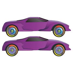 PineCar Dry Transfer Decal Multicolored