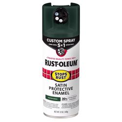 Rust-Oleum Stops Rust 5-in-1 Indoor and Outdoor Satin Hunter Green Oil-Based Oil Modified Alkyd Prot