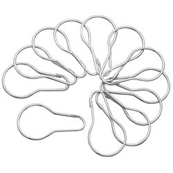 Plumb Pak Bright Plated Steel Shower Curtain Pins 12 pk