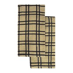 Ritz Black Cotton Check Kitchen Towel 2 pk