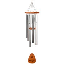 Wind River In Loving Memory Silver Aluminum/Wood 35 in. Wind Chime
