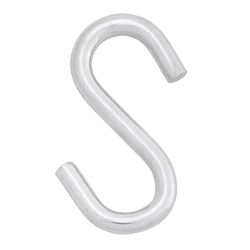 Hampton Small Zinc-Plated Silver Steel 3 in. L S-Hook 230 lb 1 pk
