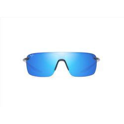 Maui Jim Palulu Sunglasses Unisex Matte Black Frame Blue Hawaii Lens Polarized