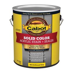 Cabot Solid Color Acrylic Stain & Sealer Solid Driftwood Gray Water-Based Acrylic Deck Stain 1 gal