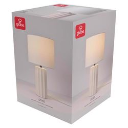 Globe Electric Doris 20 in. Concrete Beige/White Table Lamp