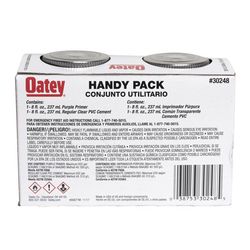 Oatey Handy Pack Clear/Purple Primer and Cement For PVC 8 oz