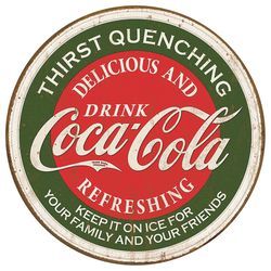 Desperate Enterprises 12 in. L Multicolored Tin Coca-Cola Wall Decor Sign