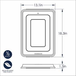 Nordic Ware Universal Half 13 in. W X 18 in. L Half Sheet Pan Cover Clear
