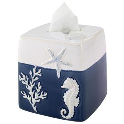 Avanti Linens Batik Coastal Multicolored Ceramic Tissue Cover