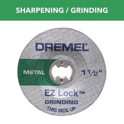Dremel EZ Lock 1-1/2 in. D X .045 in. thick Metal Grinding Wheel 2 pc