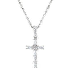 Montana Silversmiths Women's Acadian Cross Silver Necklace Water Resistant