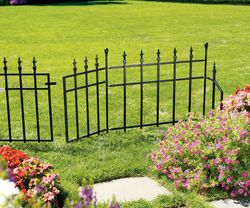 Panacea 36 in. L X 30 in. H Steel Black Garden Fence